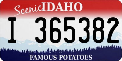 ID license plate I365382