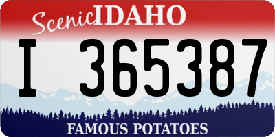 ID license plate I365387