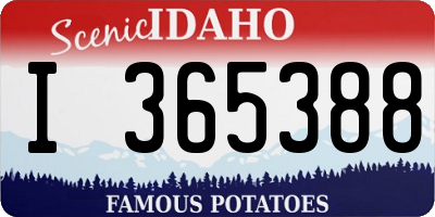 ID license plate I365388