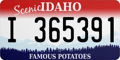 ID license plate I365391