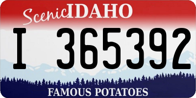ID license plate I365392