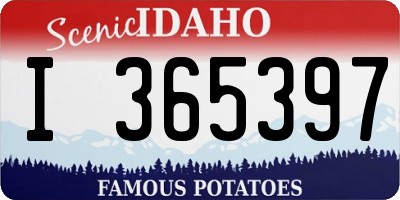 ID license plate I365397