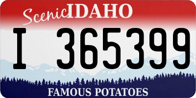 ID license plate I365399