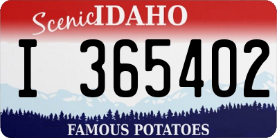 ID license plate I365402