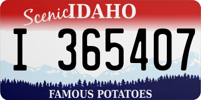 ID license plate I365407