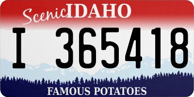ID license plate I365418