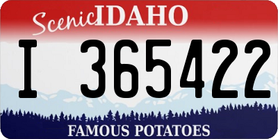 ID license plate I365422