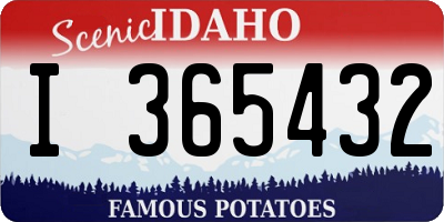 ID license plate I365432