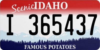 ID license plate I365437