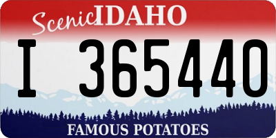 ID license plate I365440