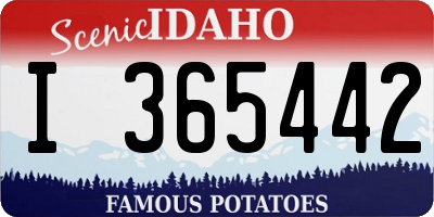 ID license plate I365442