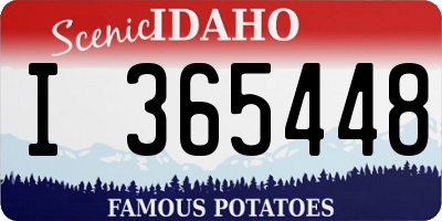 ID license plate I365448