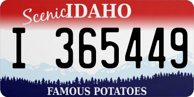 ID license plate I365449