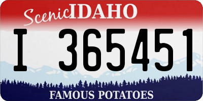 ID license plate I365451