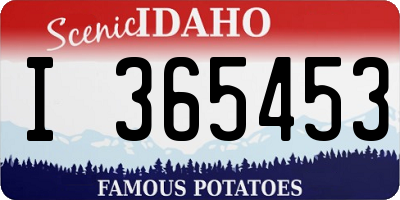 ID license plate I365453