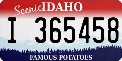 ID license plate I365458