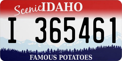 ID license plate I365461