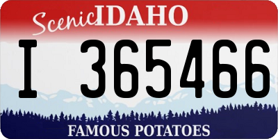 ID license plate I365466