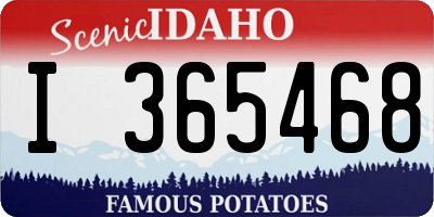 ID license plate I365468