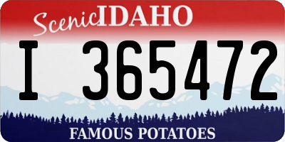 ID license plate I365472