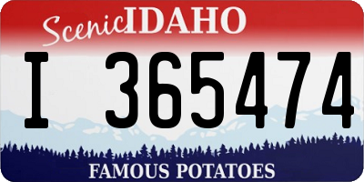 ID license plate I365474