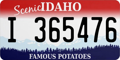 ID license plate I365476