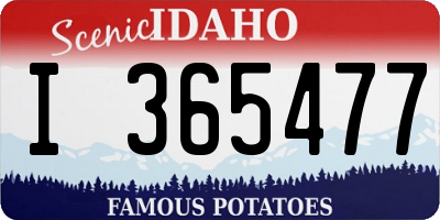 ID license plate I365477
