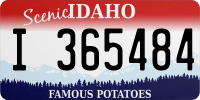 ID license plate I365484