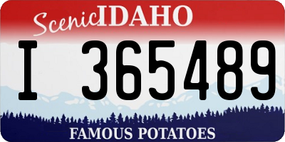 ID license plate I365489