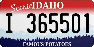 ID license plate I365501