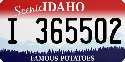 ID license plate I365502