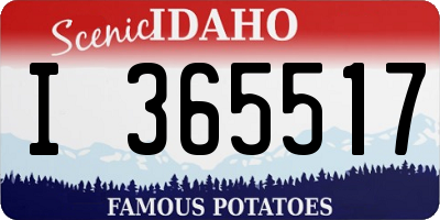 ID license plate I365517