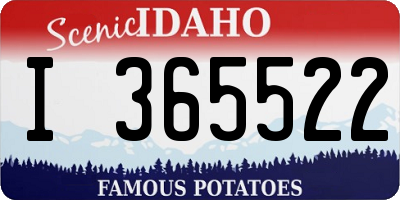ID license plate I365522
