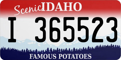 ID license plate I365523