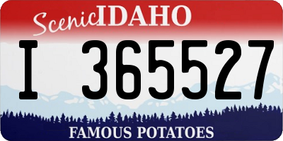 ID license plate I365527