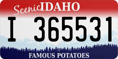 ID license plate I365531