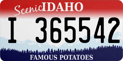 ID license plate I365542
