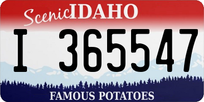 ID license plate I365547
