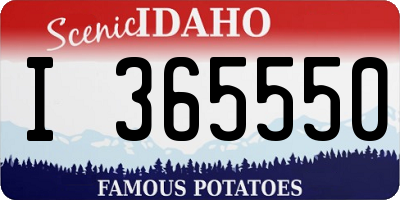 ID license plate I365550