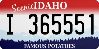 ID license plate I365551