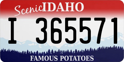 ID license plate I365571