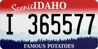 ID license plate I365577