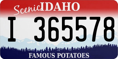 ID license plate I365578