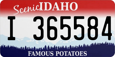 ID license plate I365584