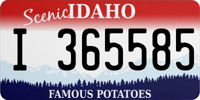 ID license plate I365585