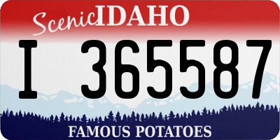 ID license plate I365587