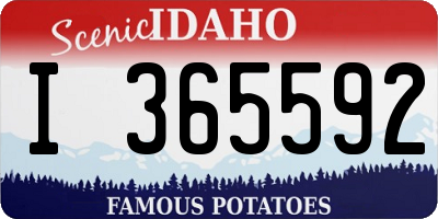 ID license plate I365592
