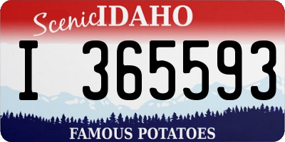 ID license plate I365593