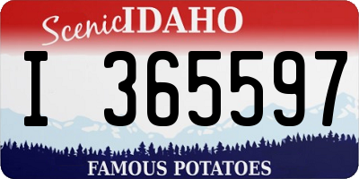 ID license plate I365597