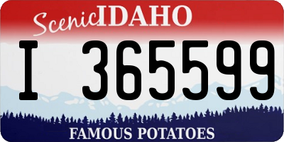 ID license plate I365599